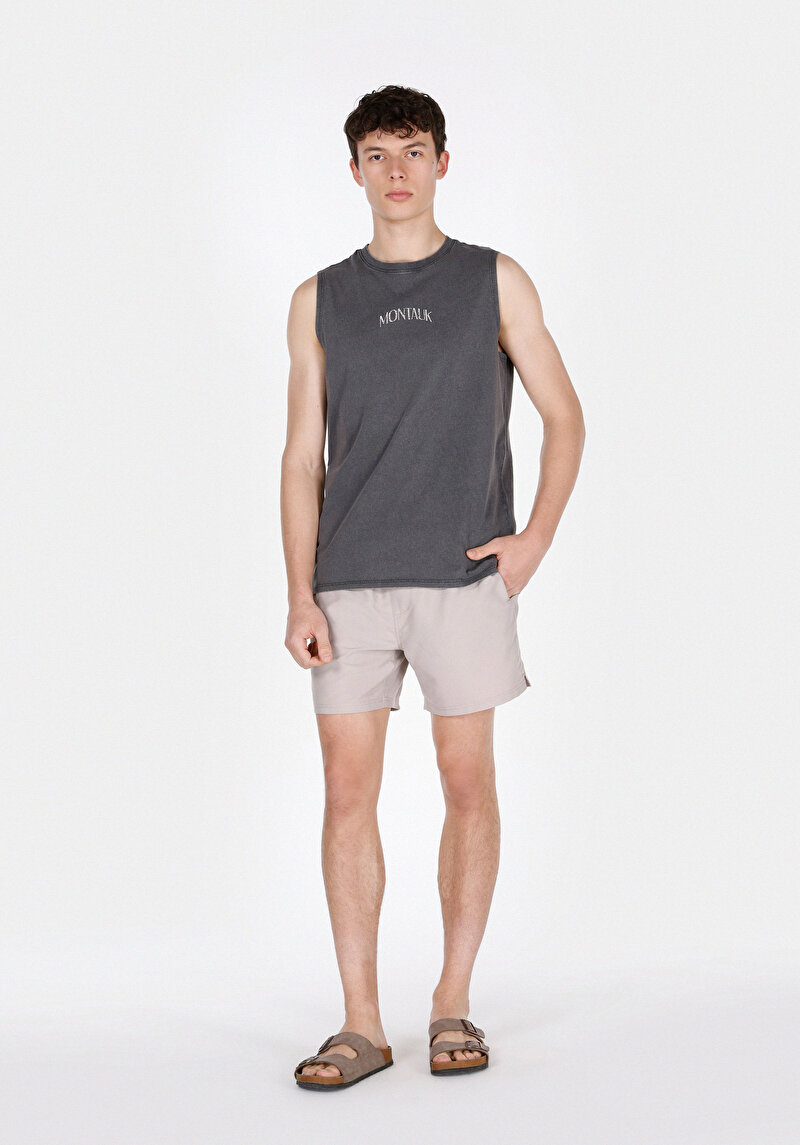 Изображение Мужские бежевые плавательные шорты slim fit