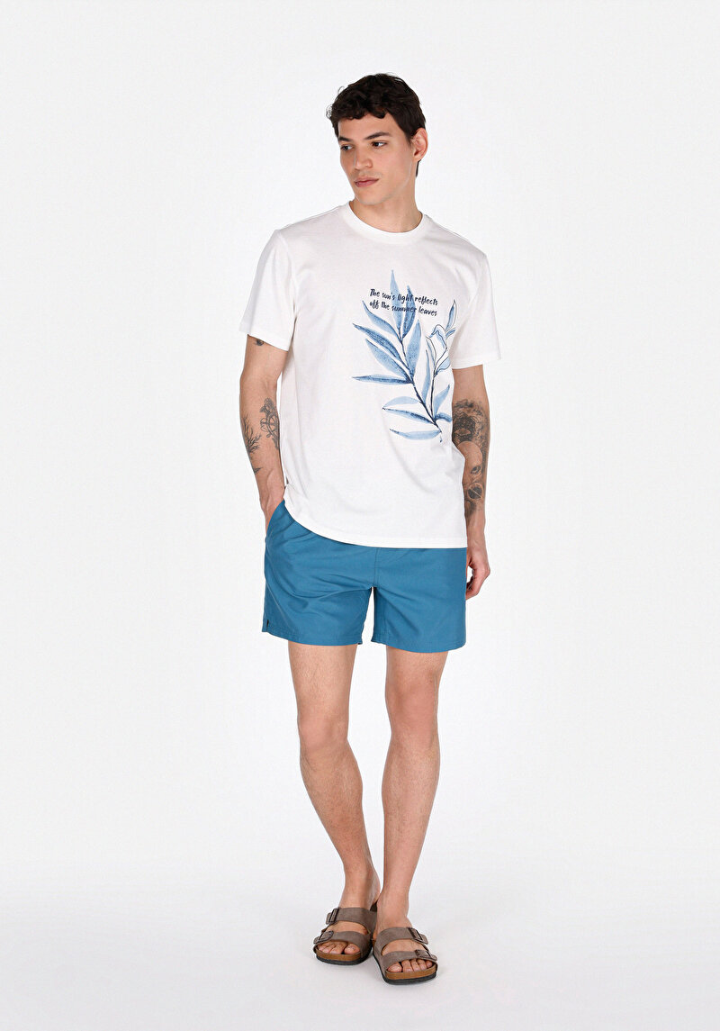 Изображение Мужские синие плавательные шорты slim fit