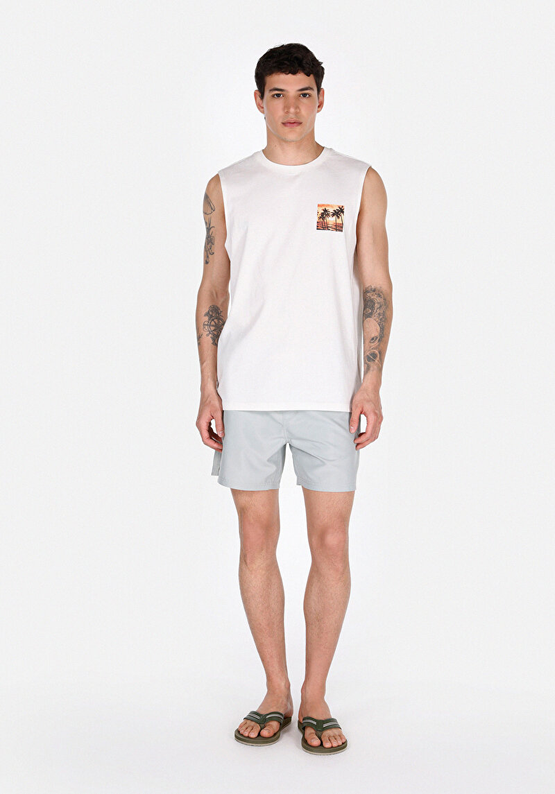 Изображение Мужские зеленые плавательные шорты slim fit