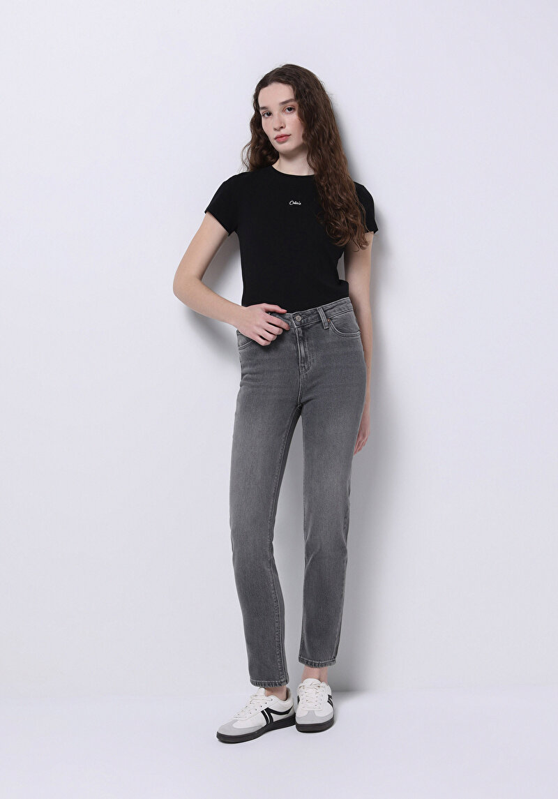 Изображение Женские черные джинсы slim fit