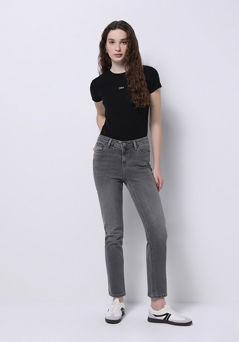 Изображение Женские черные джинсы slim fit