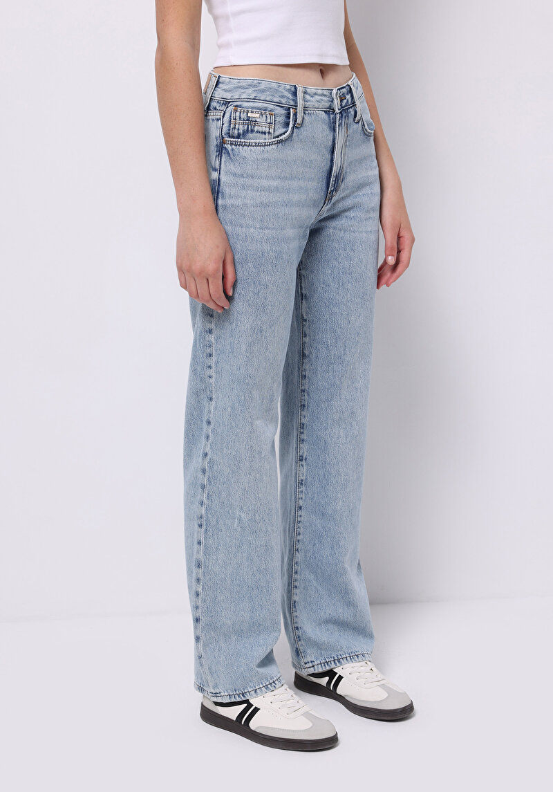 Изображение Мужские джинсы индиго straight fit прямые средняя посадка