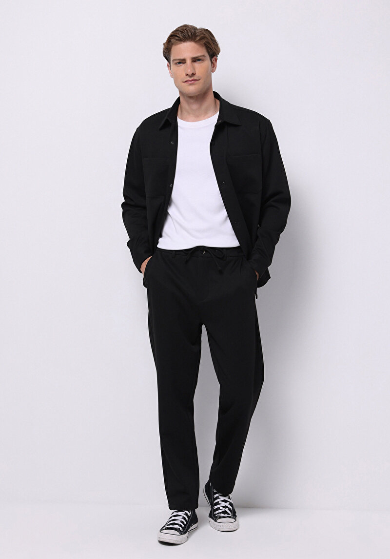 Изображение Мужские Черные Брюки Regular Fit