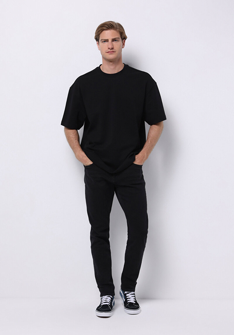 Изображение Мужские черные джинсы Regular Fit