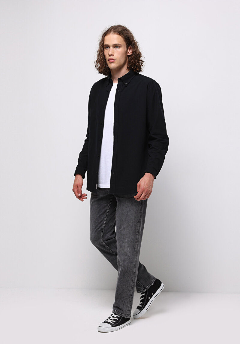 Изображение Мужские джинсы Loose Straight Fit антрацитового цвета