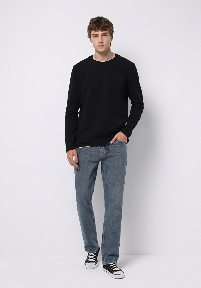 Изображение Мужские синие брюки Regular Fit