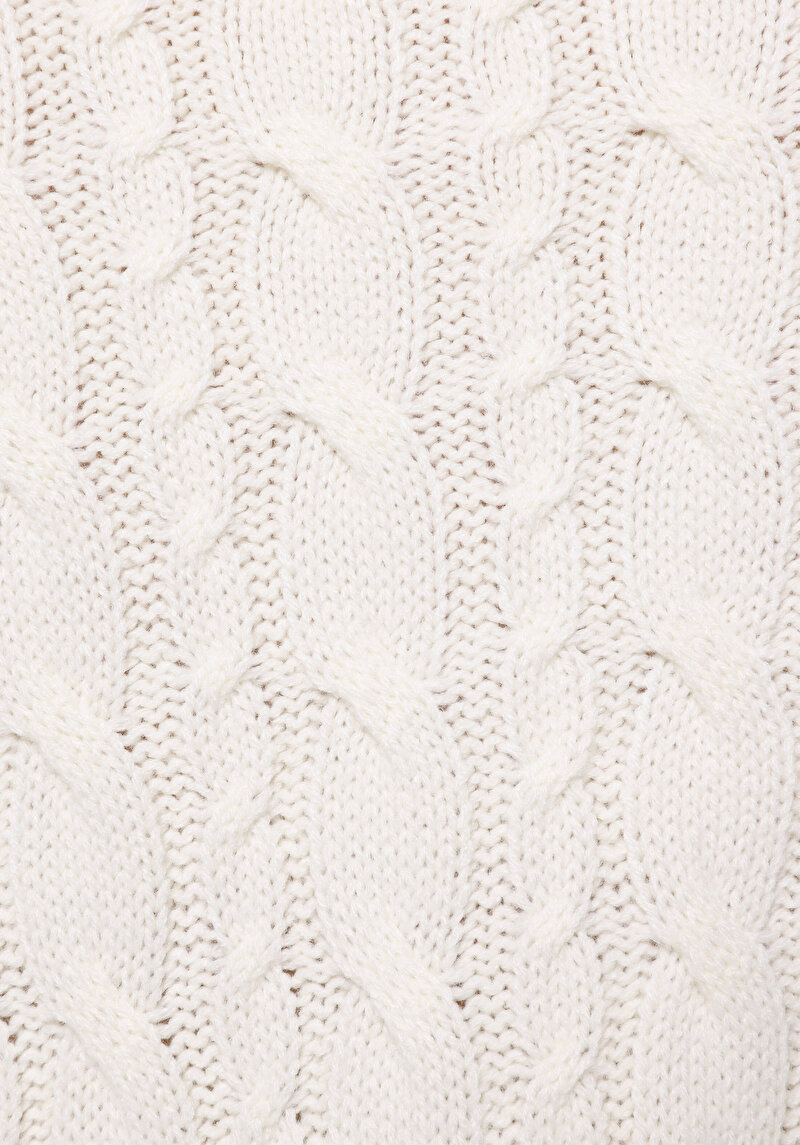 Изображение Женский Бледно-желтый Свитер Длинный Рукав Воротник На Молнии Акрил Oversize