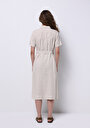 thumb-Показать информацию о Женское бежевое платье стандартного кроя