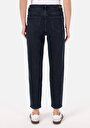 thumb-Показать информацию о Женские джинсы цвета темно-индиго mom fit slim leg