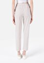thumb-Показать информацию о Женские бежевые брюки прямого кроя, с заниженной талией