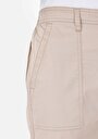 thumb-Показать информацию о Женские бежевые брюки узкого кроя, с высокой посадкой